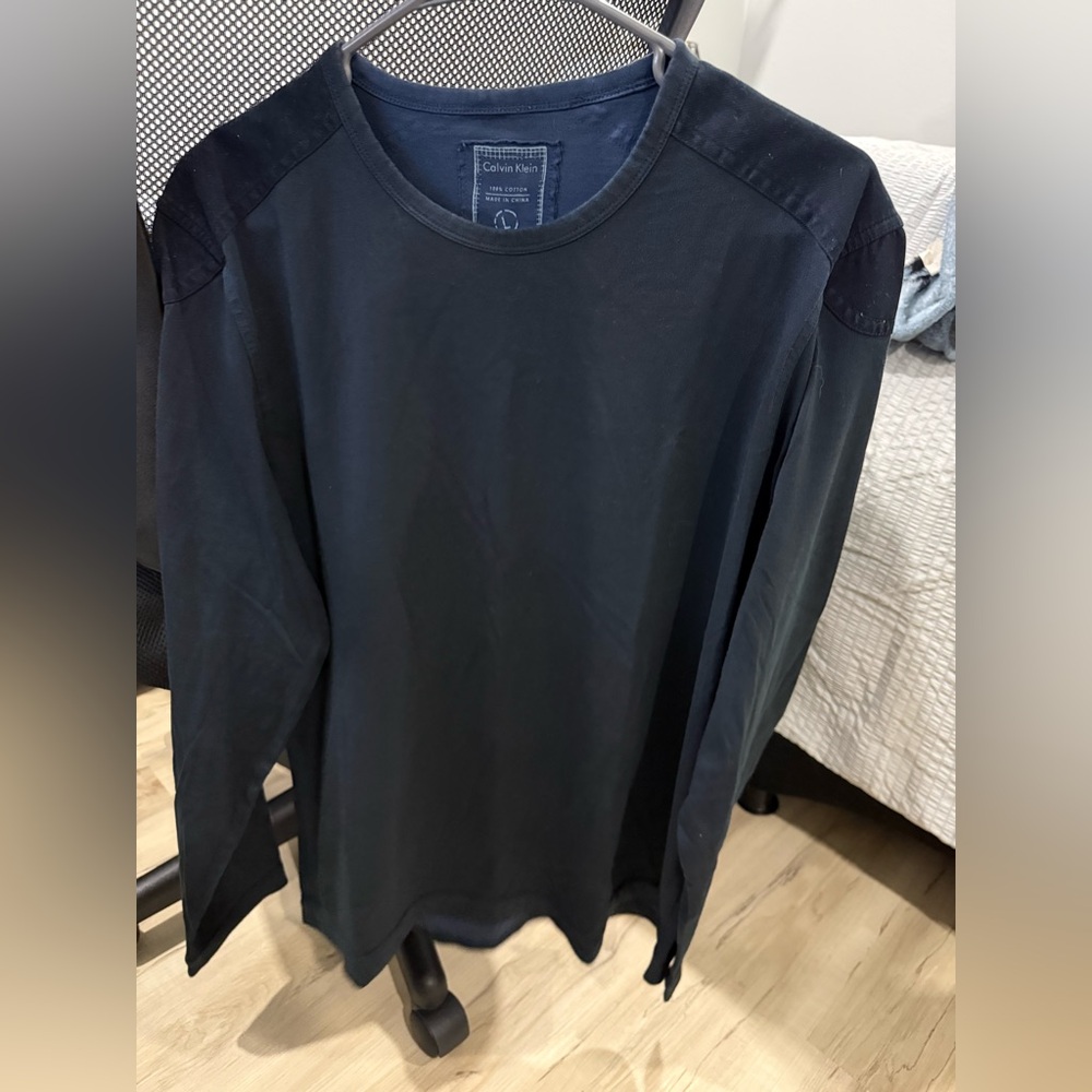 Calvin Klein Men's Dark Blue Long Sleeve Shirt